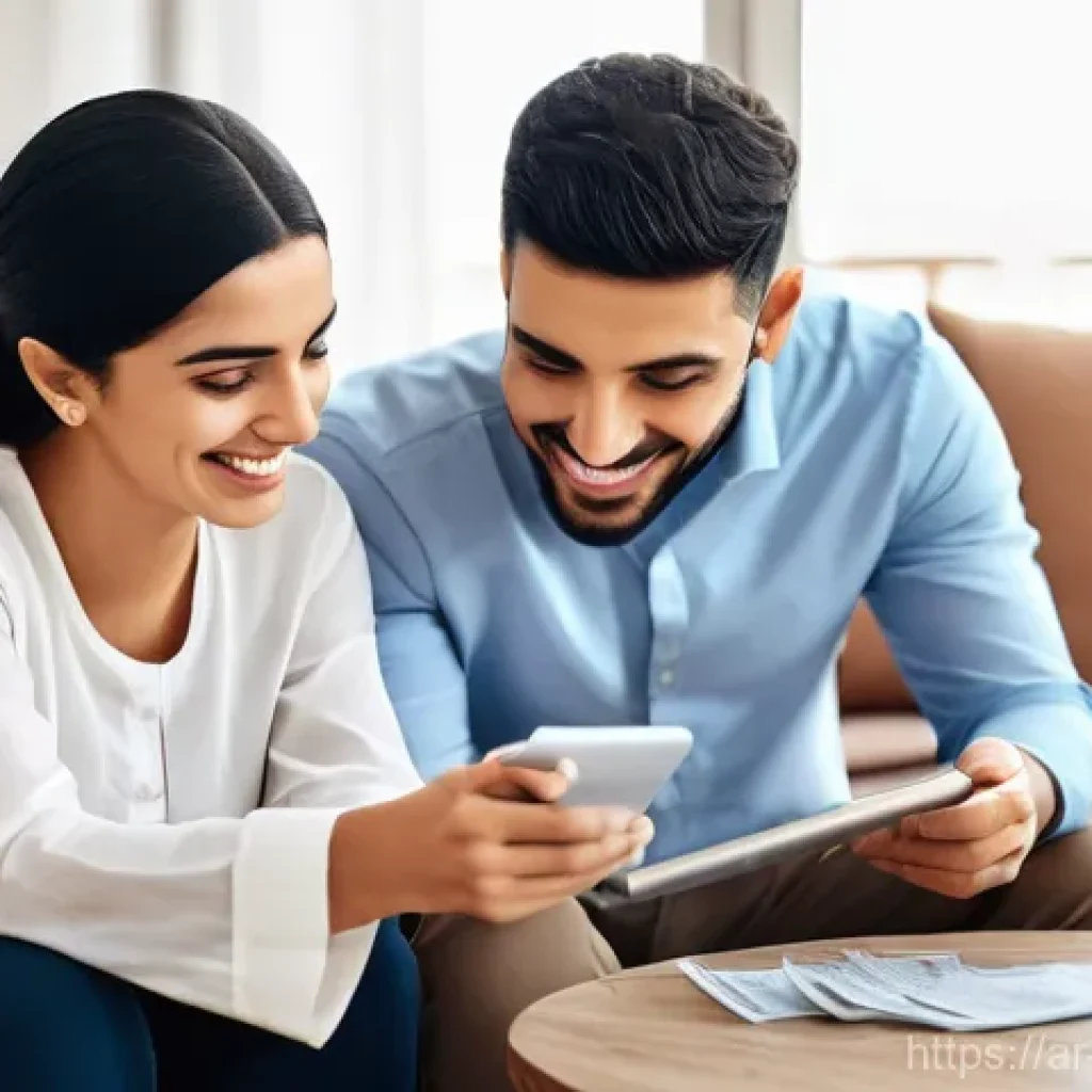 자산관리사로서 고객 상담 사례 - **Prompt: Family Financial Planning Session**
    "A warm and inviting scene in a modern Arab home's...