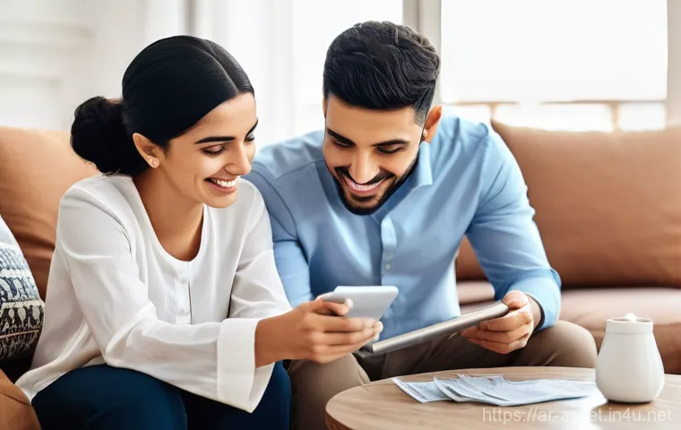 자산관리사로서 고객 상담 사례 - **Prompt: Family Financial Planning Session**
"A warm and inviting scene in a modern Arab home's...